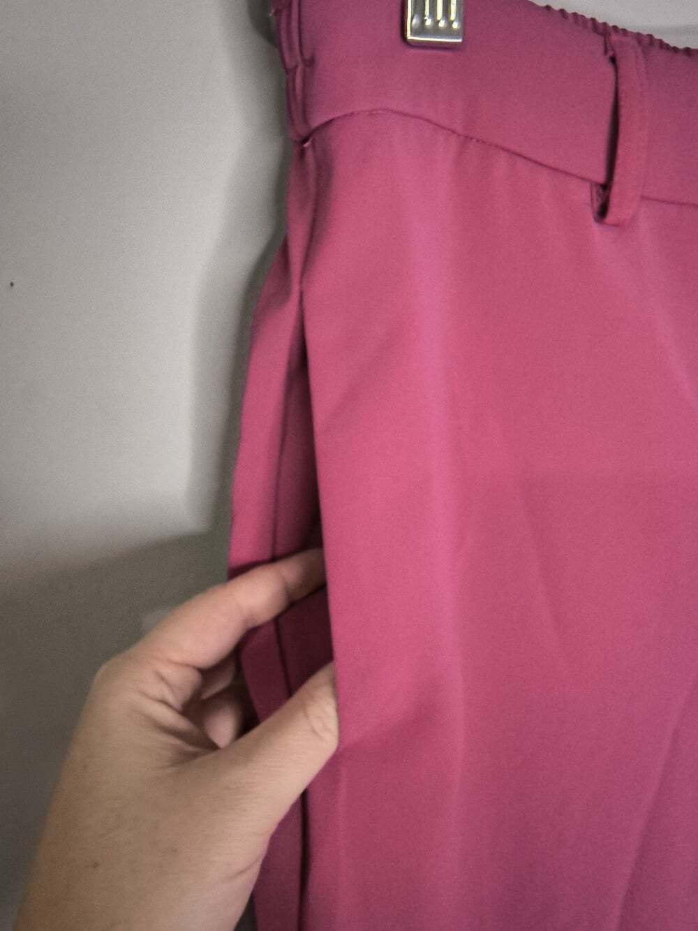 Entro High Waist Wide Leg Hot Pink Trousers Size Large #21084 Business Casual - Picture 4 of 14
